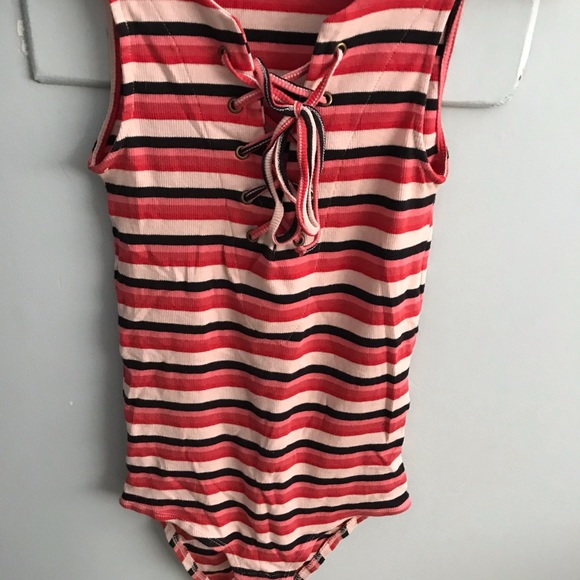 Striped corset bodysuit - Picture 2 of 3